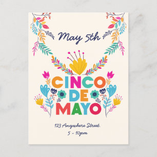 Cinco de Mayo colorida invitación