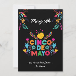 Cinco de Mayo colorida invitación