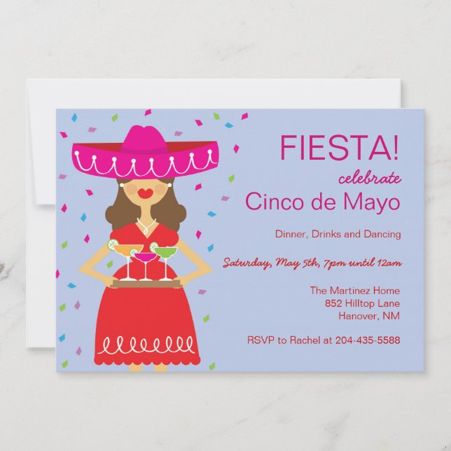 Cinco de Mayo invitaciones (Anverso)