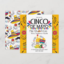 Cinco de Mayo Tequila Invitación Popular
