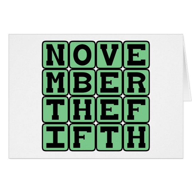 Cinco de noviembre, Día de Guy Fawkes (Anverso (Horizontal))