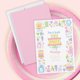 Cinco es la invitación a los cinco cumpleaños colo
