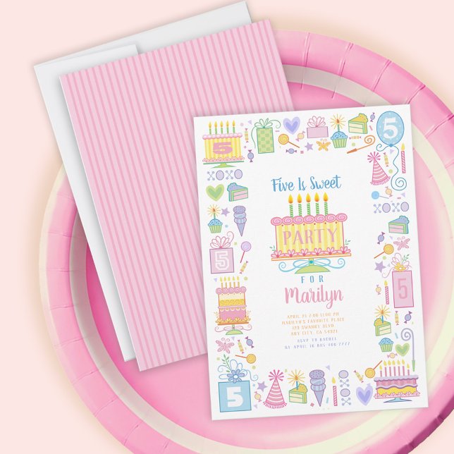 Cinco es la invitación a los cinco cumpleaños colo (Subido por el creador)