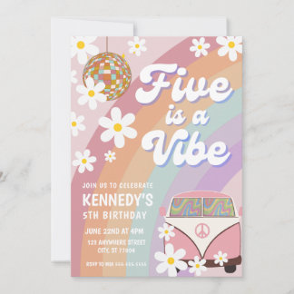 CINCO ES UNA GRUOVÍA DE INVITACIÓN VIBE 5º CUMPLEA