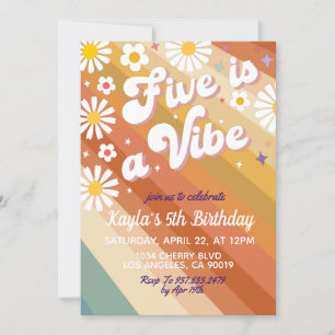 Cinco es una invitación a los cinco cumpleaños de