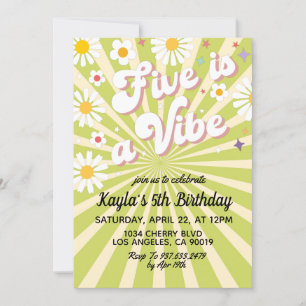 Cinco es una invitación a los cinco cumpleaños de