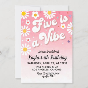 Cinco es una invitación a los cinco cumpleaños de