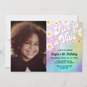 Cinco es una invitación de cumpleaños a Vibe 5º re