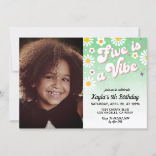 Cinco es una invitación de cumpleaños a Vibe 5º re