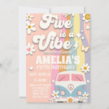 Cinco es una invitación de cumpleaños a Vibe Groov