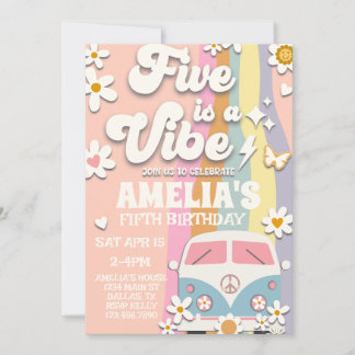 Cinco es una invitación de cumpleaños a Vibe Groov