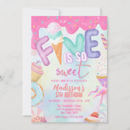 cinco es una invitación tan dulce