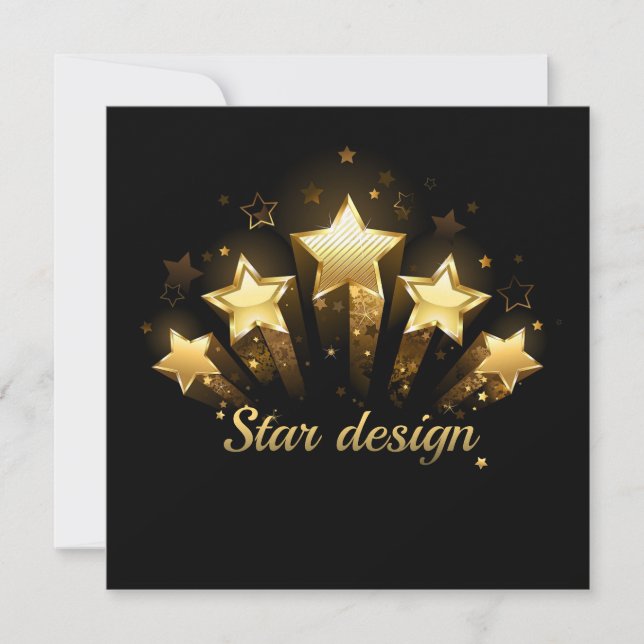 Cinco estrellas de oro en negro (Anverso)