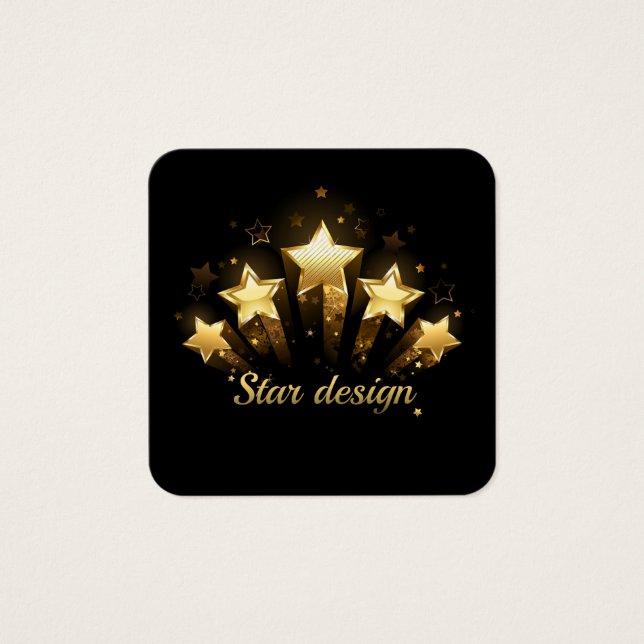 Cinco estrellas de oro en negro (Anverso)