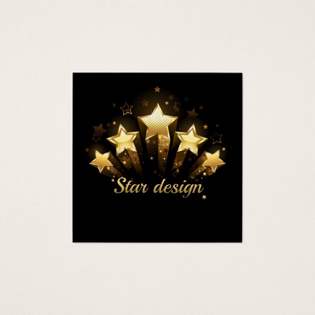 Cinco estrellas de oro en negro (Anverso)