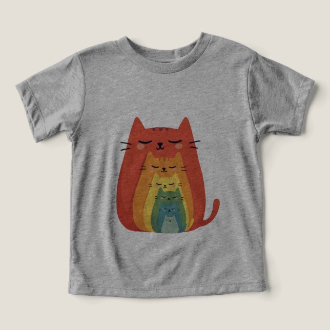 Cinco gatos Personalizados nidificando muñecas (Diseño delantero )