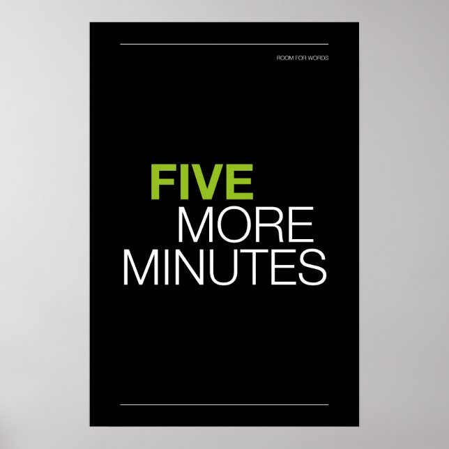 CINCO MINUTOS MÁS – Arte de Pared para Dormitorio (Frente)