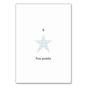Cinco puntos en las tarjetas de personalizado