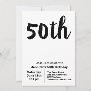 CINCUENTA 50 CUMPLEAÑOS INVITACIÓN DE PARTIDO SIMP