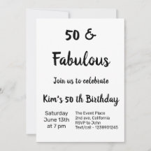 CINCUENTA 50 CUMPLEAÑOS INVITACIÓN DE PARTIDO SIMP