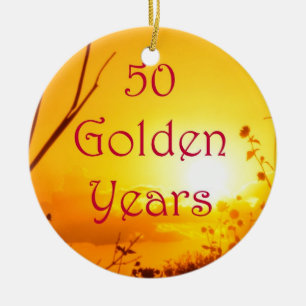 Cincuenta años de oro de ornamento del aniversario