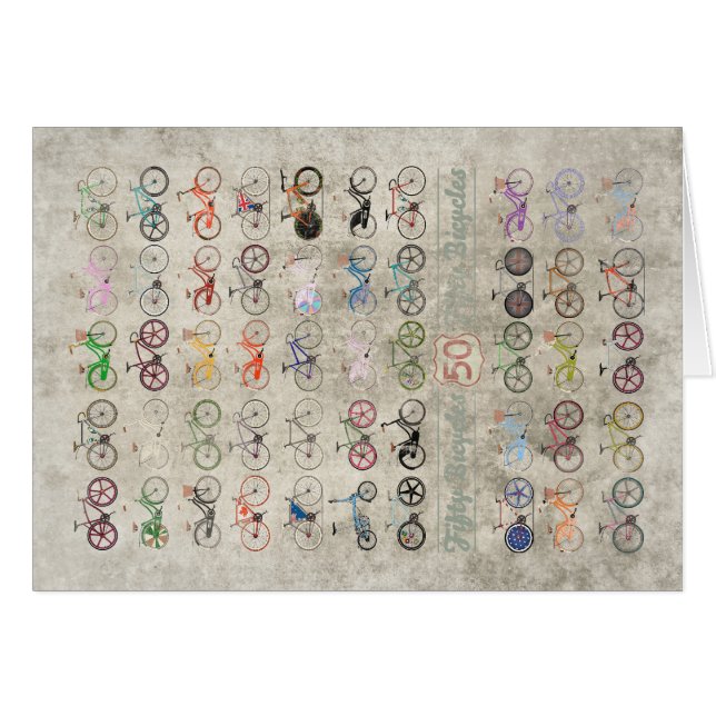 Cincuenta bicicletas (Anverso (Horizontal))