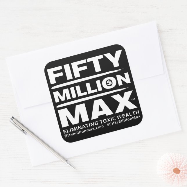 Cincuenta millones de Pegatinas Max™ con logotipo  (Sobre)