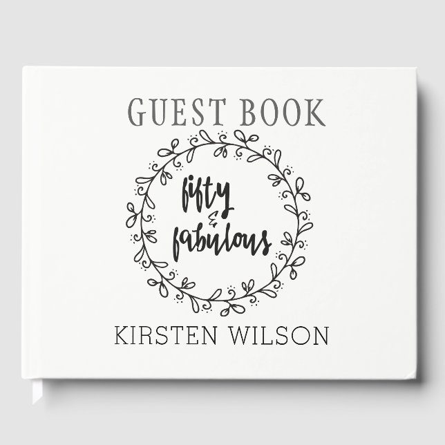 Cincuenta y fabuloso - Libro de cumpleaños número  (Anverso)