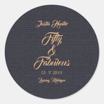 Cincuenta y fabulosos Pegatinas de la Ronda Clásic