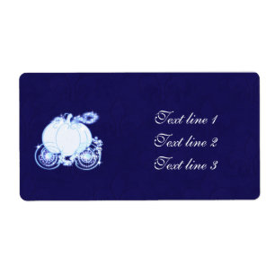 Cindirella Carruaje Princesa Etiqueta Azul Real