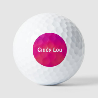 CINDY LOU ~ Pelota de golf con motivos rosados - ú