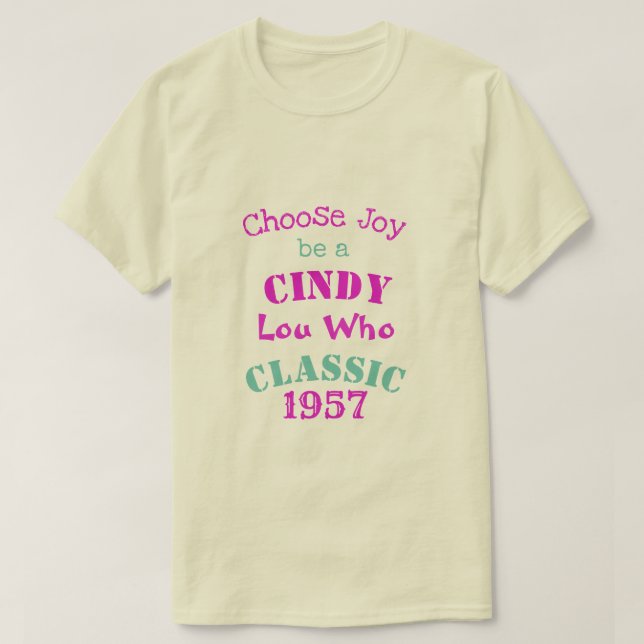 Cindy Lou que elige la camiseta de regalo 3 (Diseño del anverso)