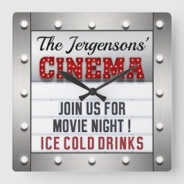 Cine Cine Cine Teatro Nocturno Muro Reloj