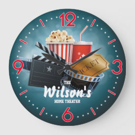 Cine en casa Cine reloj de pared personalizado