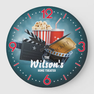 Cine en casa Cine reloj de pared personalizado
