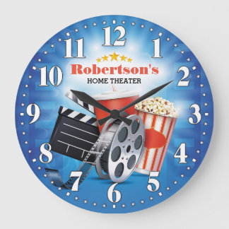 Cine en casa Cine reloj de pared personalizado