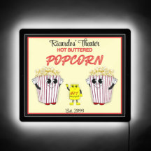 Cine familiar con LED de palomitas de maíz calient