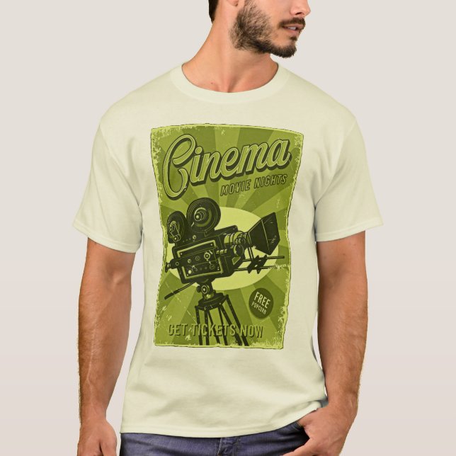 Cine retro: Camiseta en las noches de película (Anverso)