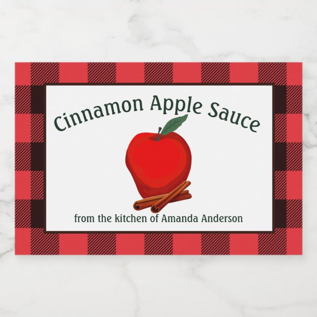 Cinnamon de salsa de manzana conserva la etiqueta  (Etiqueta única)