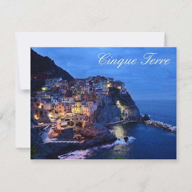 Cinque Terre Italia Tarjeta Plana (Anverso)