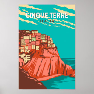 Cinque Terre Italia Viaje Arte Vintage