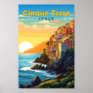 Cinque Terre Italia Viaje Arte Vintage