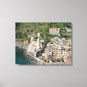 Cinque Terre Vernazza ver impresión de lienzo