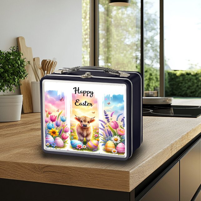 Cinta artística Highland Cow Easter Lunchbox (Subido por el creador)