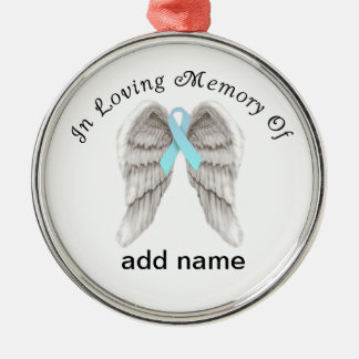 Cinta azul clara del ornamento conmemorativo del