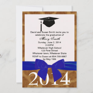 Cinta Azul E Invitación A La Graduación De La Gira