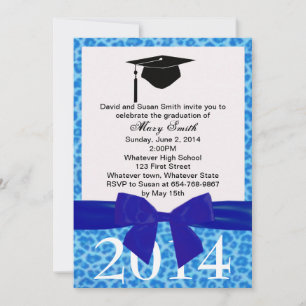 Cinta Azul E Invitación A La Graduación Del Leopar