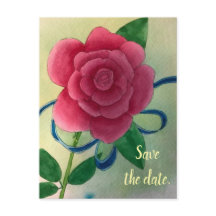 Cinta azul rosa rosa Guardar las postales de fecha