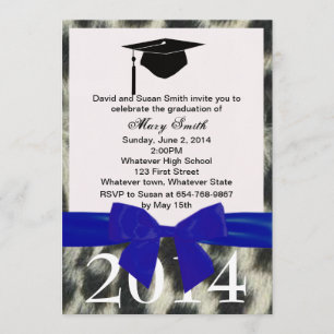 Cinta Azul Y Invitación A La Graduación De Leopard