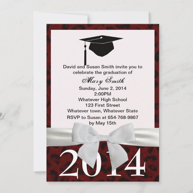 Cinta Blanca Y Invitación A La Graduación Del Leop (Anverso)